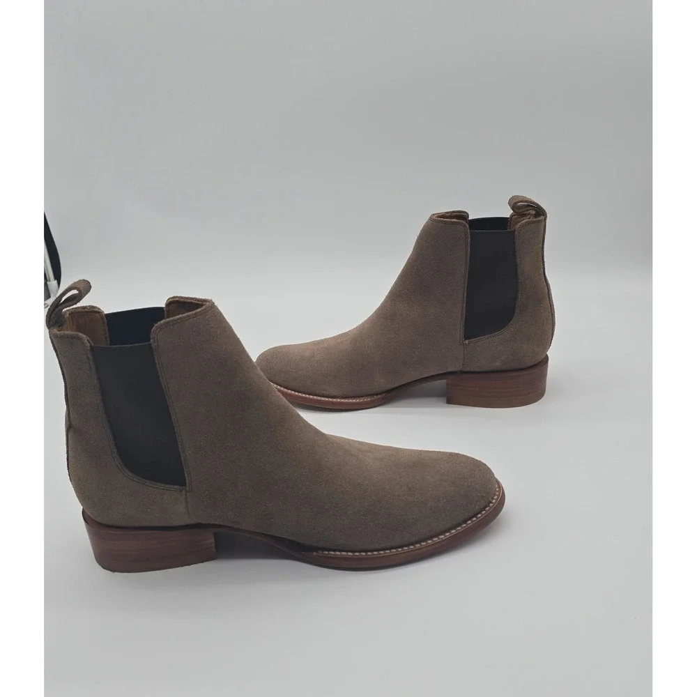 Freebird Palmer Chelsea Boots Taupe Suede Leather Men's Size 12 Made in Mexico